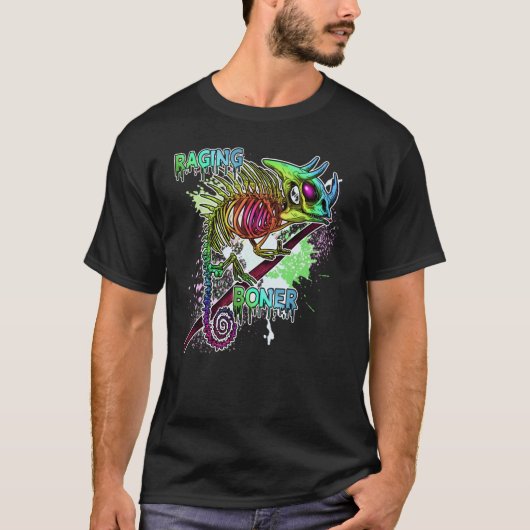 T-shirt Le squelette de Chameleon de Rainbow Jackson (Devant)