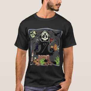 T-shirt Le squelette de l'Citrouille de Zombies Halloween 