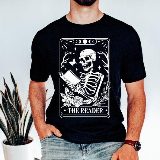 T-shirt Le squelette du lecteur Tarot
