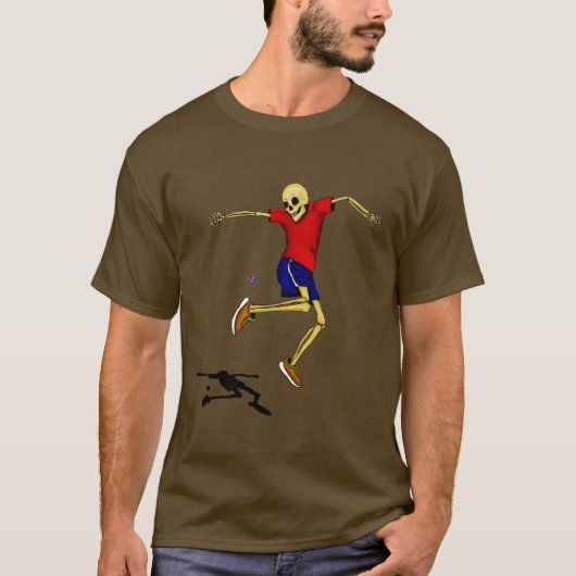 T-shirt le squelette folâtre le hackysack (Devant)
