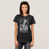 T-shirt Le squelette Overthinker Tarot (Devant entier)