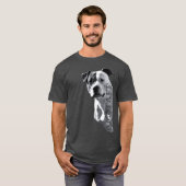T-shirt Le Staffordshire Terrier américain - Amstaff (Devant entier)