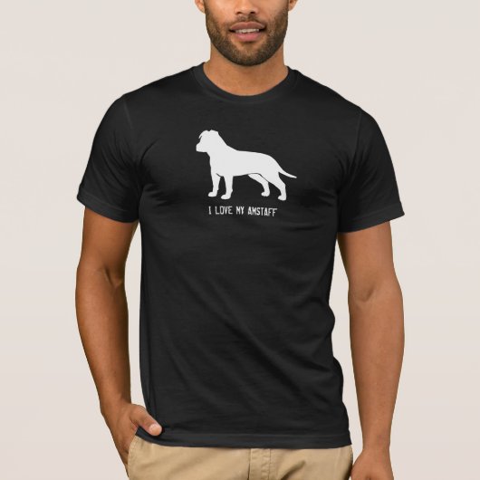 T-shirt Le Staffordshire Terrier américain (oreilles (Devant)