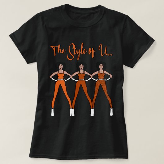 T-shirt Le style de U (orange brûlé) (Design devant)