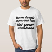 T-shirt Le succès dépend de la citation motivationnelle de (Devant)