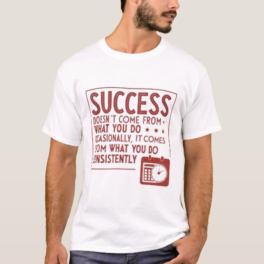 T-shirt Le succès ne vient pas de ce que vous faites occas (Devant)