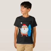 T-shirt Le Surf de Père Noël, Noël du Père Noël en juillet (Devant entier)