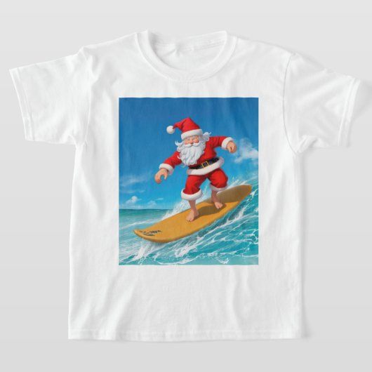 T-shirt Le surf du Père Noël (Poser)