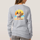 T-shirt Le Surfeur Chevauche la Vague | Femmes Manches Lon (Dos)