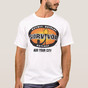 T-shirt Le survivant/ajoutent votre ville