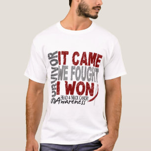 T-shirt Le survivant de cancer de la tête et du cou qu'il