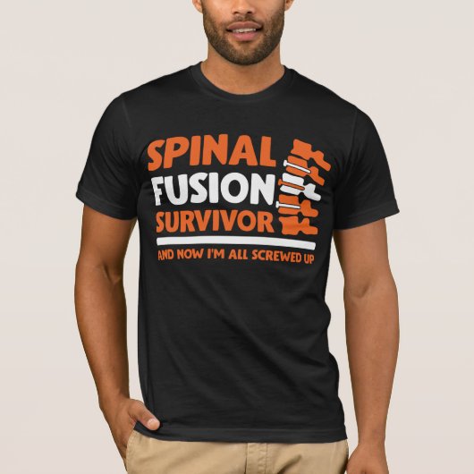 T-shirt Le survivant de la chirurgie spinale bionique a ro (Devant)