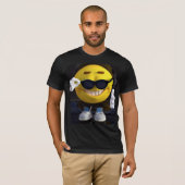 T-shirt Le Swag Emoji en Cool au sommet des nuances (Devant entier)