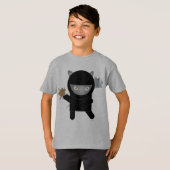 T-shirt le sweatshirt des enfants de minou de ninja (Devant entier)
