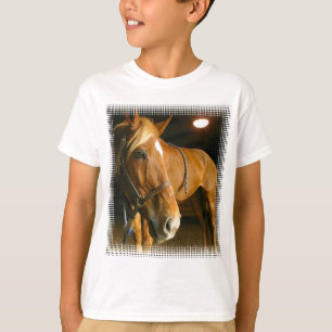 T-shirt Le sweatshirt des enfants de photo de cheval de
