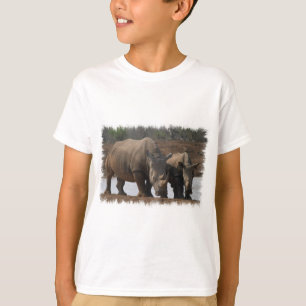 T-shirt Le sweatshirt des enfants noirs de rhinocéros