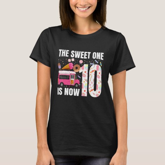 T-shirt Le Sweet One Est Maintenant 10 Ans Anniversaire Ic (Devant)