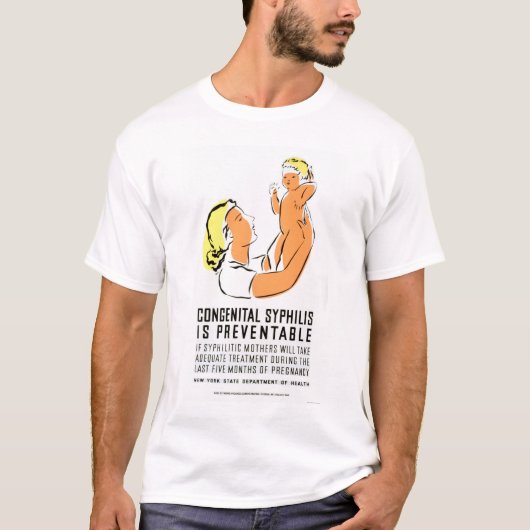 T-shirt Le syphilis est WPA 1939 évitable (Devant)