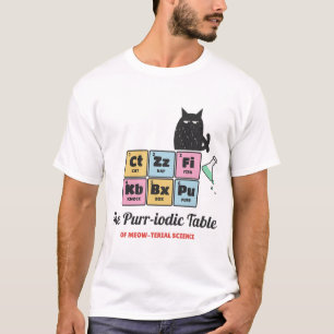 T-shirt Le tableau périodique drôle de chat de science