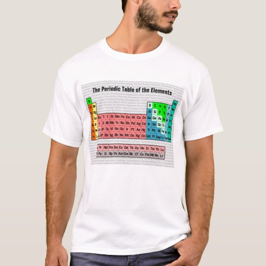 T-shirt Le Tableau périodique (simple avec l'arrière - (Devant)