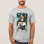 T-shirt Le tarot de squelette d'enseignant (Devant)