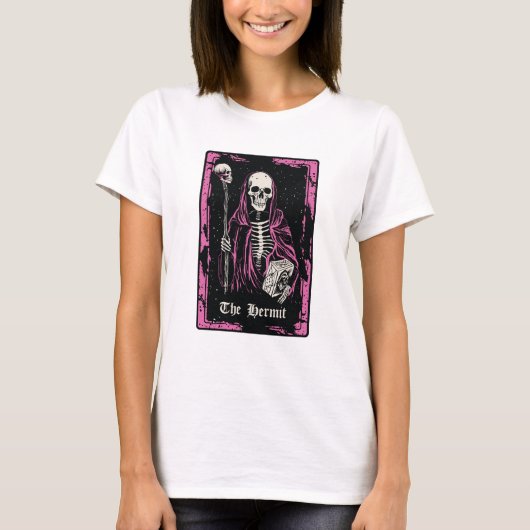 T-shirt Le Tarot de squelette d'Hermite (Devant)