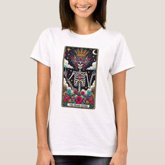 T-shirt Le Tarot Drama Queen Skeleton (Devant)