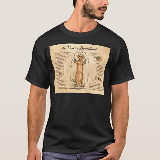 T-shirt le teckel de da Vinci (Devant)