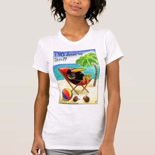 T-shirt Le tee - shirt de corneille de plage des femmes (Devant)