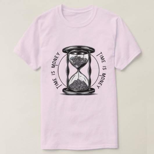 T-shirt Le temps c'est l'argent : porter l'oeuf (Design devant)