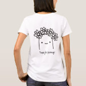 T-shirt Le temps du haracter de printemps avec des fleurs (Dos)