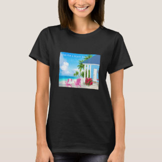 T-shirt Le Temps D'Une Pause Plage Palmiers Océan