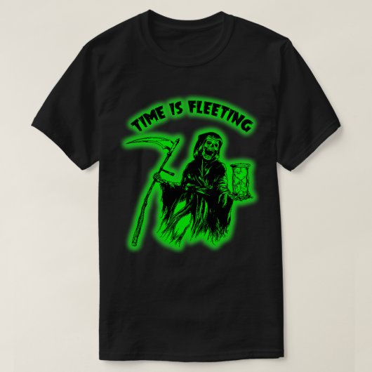 T-shirt Le temps est en train de s'écouler Grim Reaper (Design devant)
