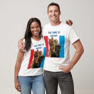 T-shirt Le temps est Meow Citrouille pour le président