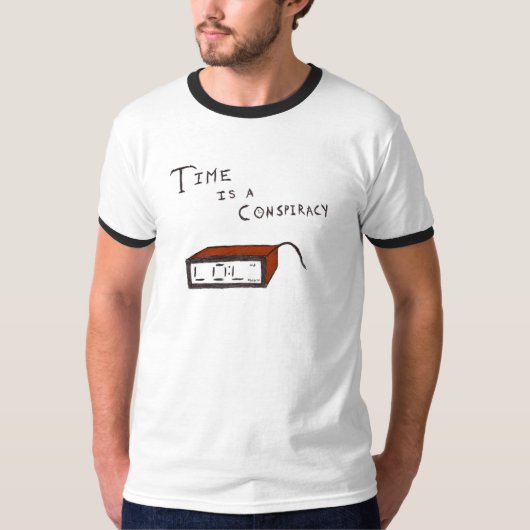 T-shirt Le temps est une conspiration (la couleur) (Devant)