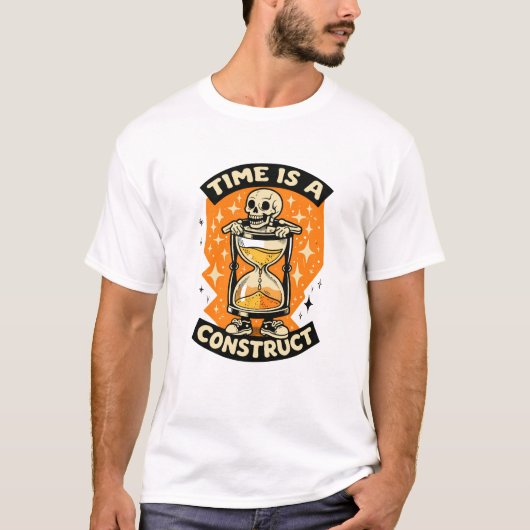 T-shirt Le Temps Est une Construction Squelette (Devant)
