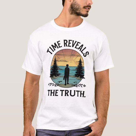 T-shirt Le temps révèle la vérité - La conception de la ré (Devant)