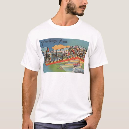 T-shirt Le Tennessee (scène de bateau de rivière) (Devant)