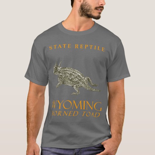 T-shirt Le Territoire Du Wyoming Reptile Le Crapaud De La  (Devant)