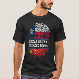 T-shirt Le Texas A Grandi Avec Les Racines Chinoises Chine