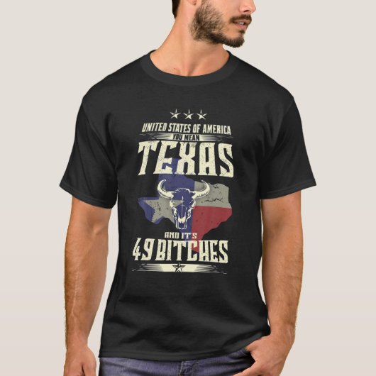 T-shirt Le Texas Amusant Et Ses 49 États (Devant)
