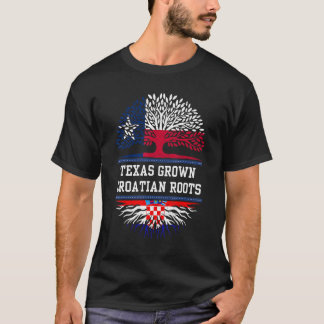T-shirt Le Texas Cultive Avec Les Racines Croates Croatie