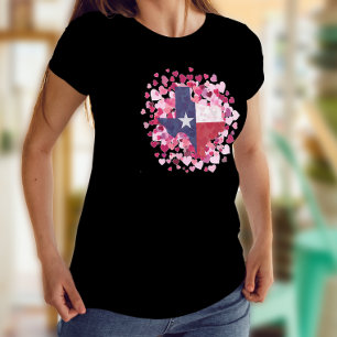 T-shirt Le Texas dans un champ de coeur - Saint Valentin