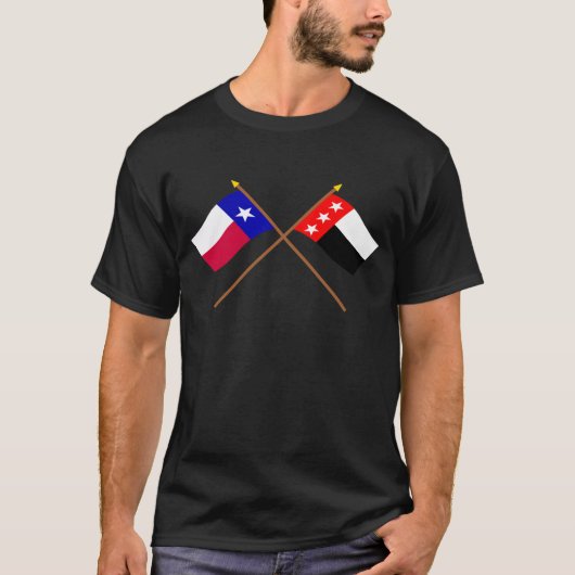 T-shirt Le Texas et République croisés des drapeaux de Rio (Devant)
