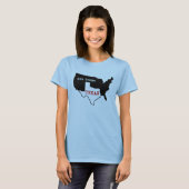 T-shirt Le Texas/pas chemise de dames du Texas (Devant entier)