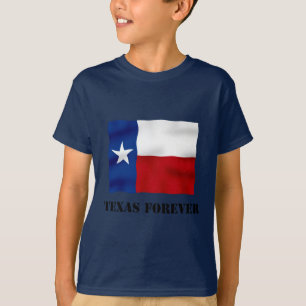 T-shirt Le TEXAS POUR TOUJOURS - texte de drapeau -