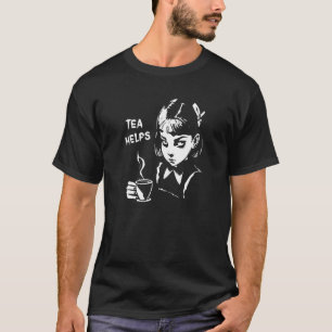 T-shirt Le Thé Aide Une Fille Sincèrement Mystérieuse À Se