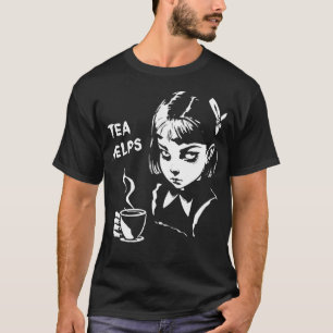 T-shirt Le Thé Aide Une Fille Sincèrement Mystérieuse À Se