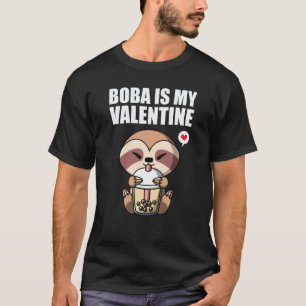 T-shirt Le thé Boba est mon paresseux de la Saint-Valentin