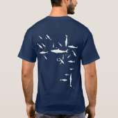 T-shirt Le thème marin des requins blancs (Dos)